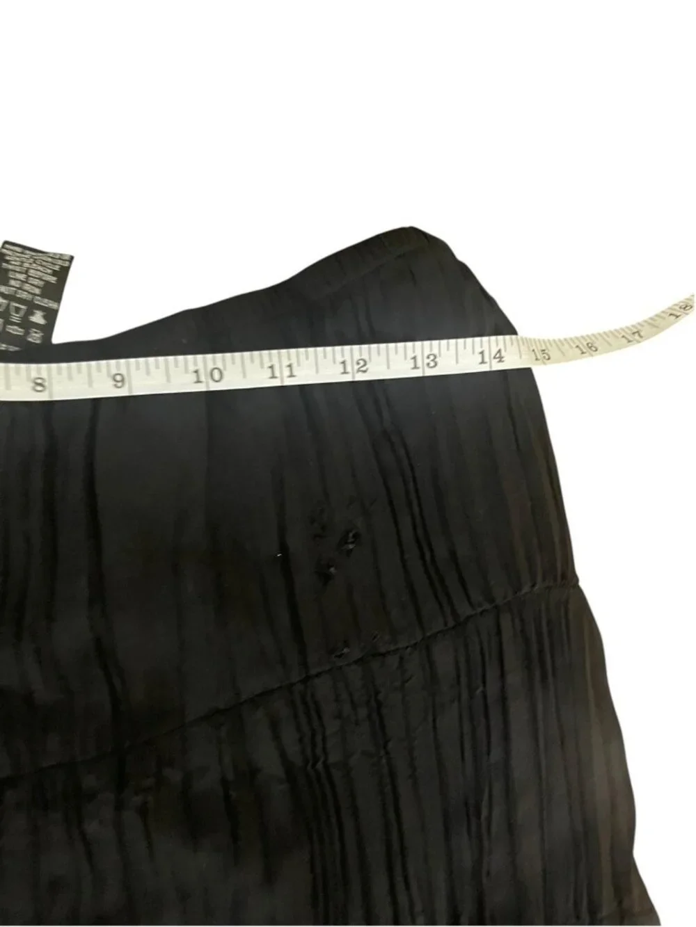 MSK Women's Size Large Black Gauzy Pleated Maxi Skirt READ DESCRIPTION
